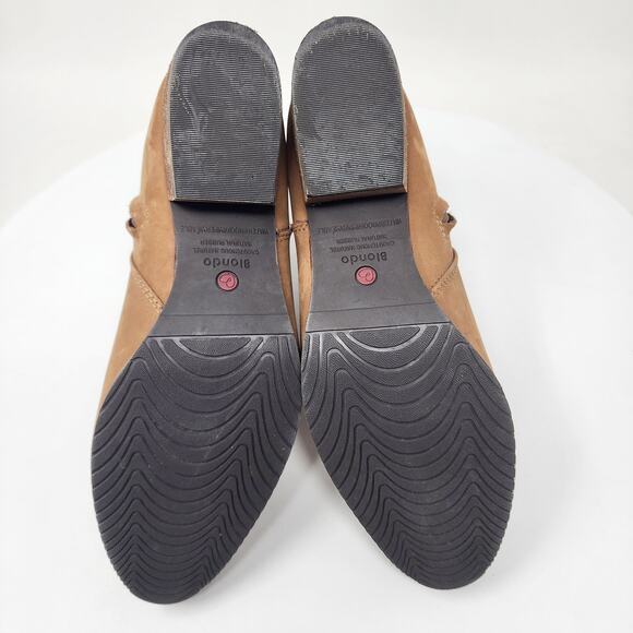 Blondo Victory Bootie Women 7.5M Brown Nubuck Leather Ankle Side Zip Waterproof - Picture 9 of 11